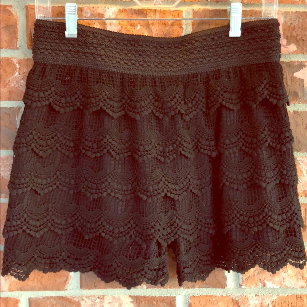 Black Lace Shorts